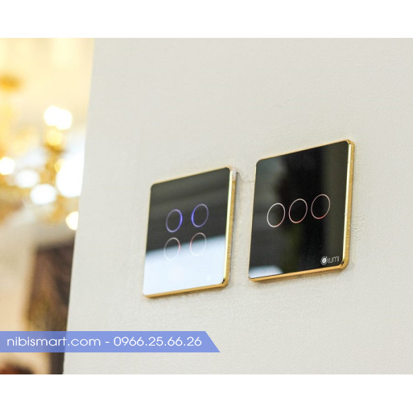 Công tắc cảm ứng Luto kính phẳng viền nhôm Lumi Ninh Bình 5 Công tắc Lumi kính phẳng có thiết kế hiện đại tinh tế sang trọng